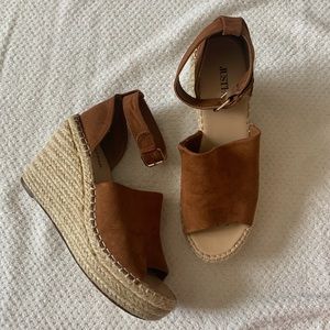 Just Fab Macey Espadrille Tan Wedge